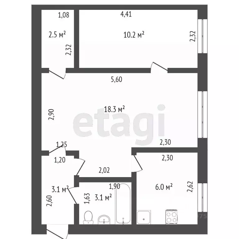 2-к кв. Тверская область, Тверь бул. Шмидта, 35А (43.0 м) - Фото 0