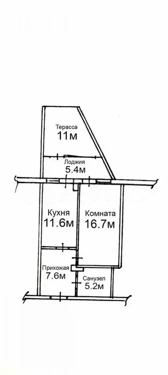 1-к. квартира, 41,1 м, 2/12 эт. - Фото 0