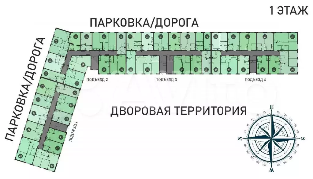 Квартира-студия, 25,5 м, 2/4 эт. - Фото 0