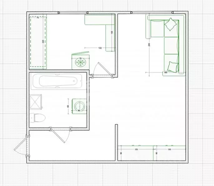 1-к кв. Костромская область, Кострома Кинешемское ш., 14 (30.0 м) - Фото 1
