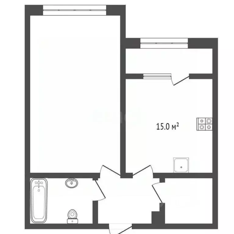 1-к кв. Севастополь ул. Челнокова, 17к1 (41.5 м) - Фото 1