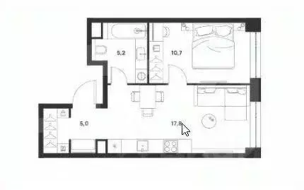 1-к кв. Москва 1-й Грайвороновский проезд, 2С3 (38.7 м) - Фото 2