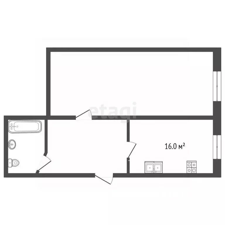 1-к кв. Ставропольский край, Ессентуки ул. Шмидта (45.6 м) - Фото 2