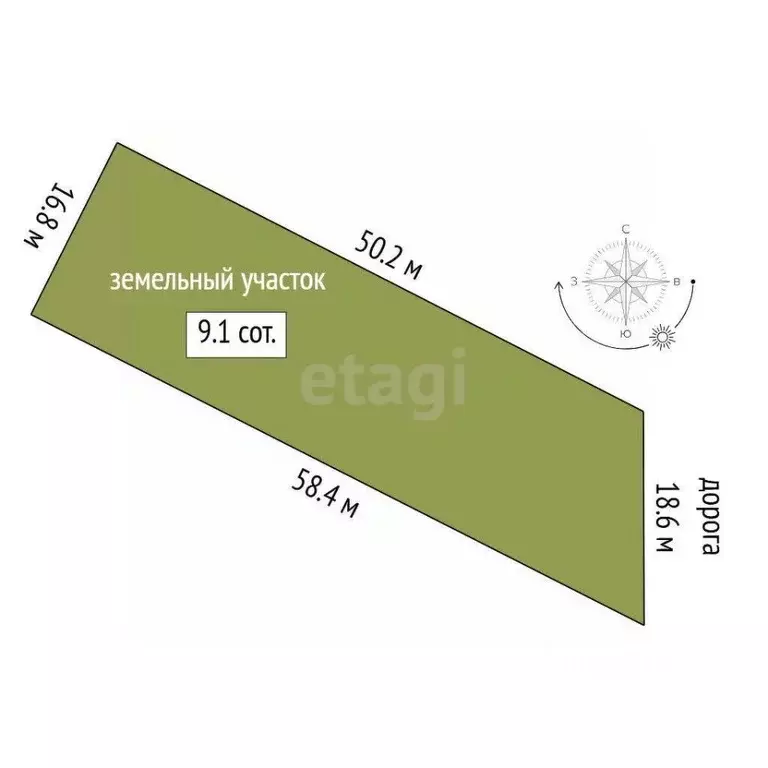 Участок в Тюменская область, Тюменский муниципальный округ, с. Борки ... - Фото 1