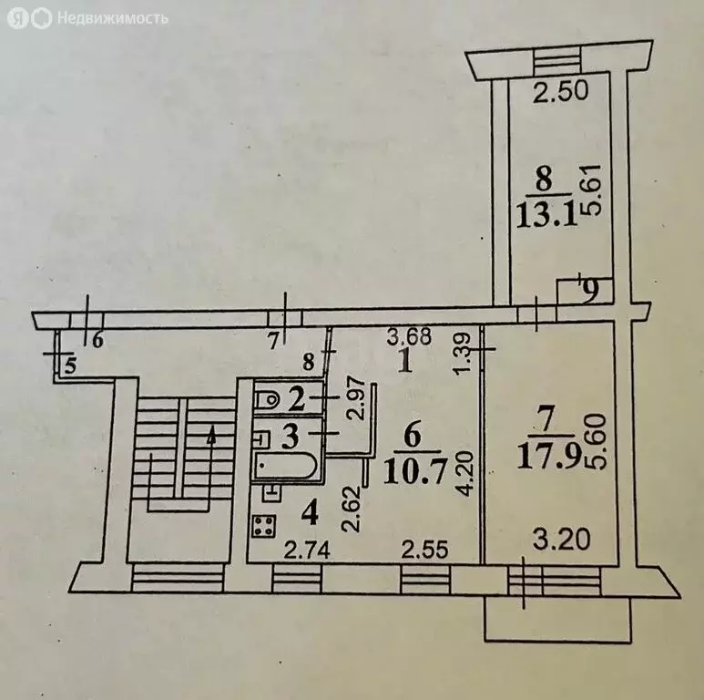 3-комнатная квартира: Иркутск, Академическая улица, 12А (59 м) - Фото 1