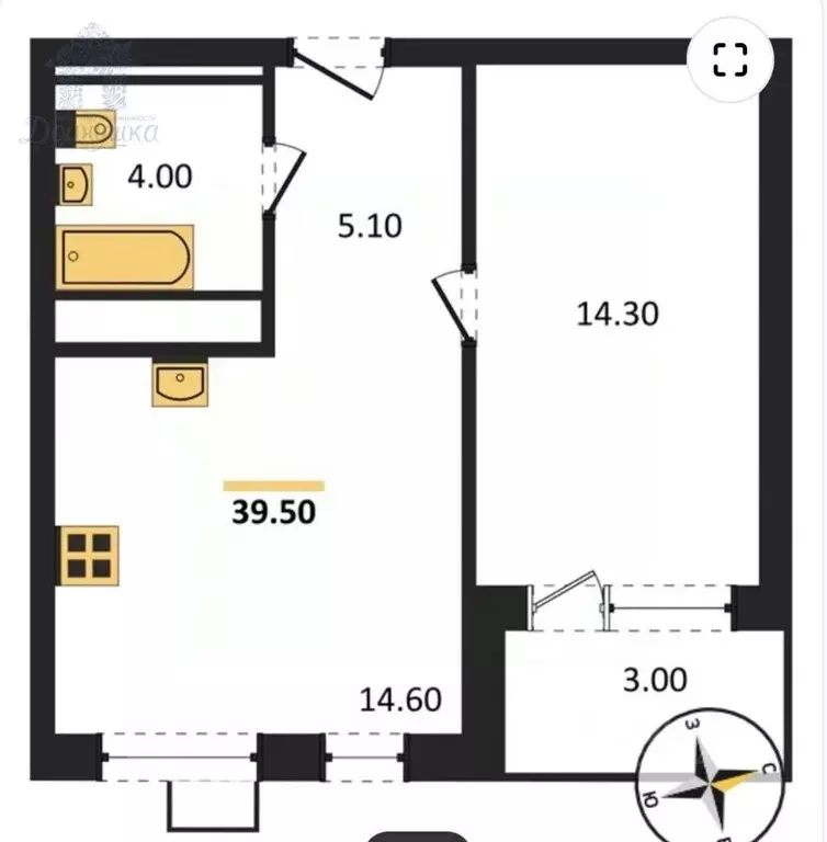 2-к кв. Воронежская область, Воронеж бул. Содружества, 6 (39.7 м) - Фото 1