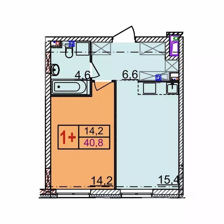 1-к кв. Нижегородская область, Нижний Новгород Квартет жилой комплекс ... - Фото 2