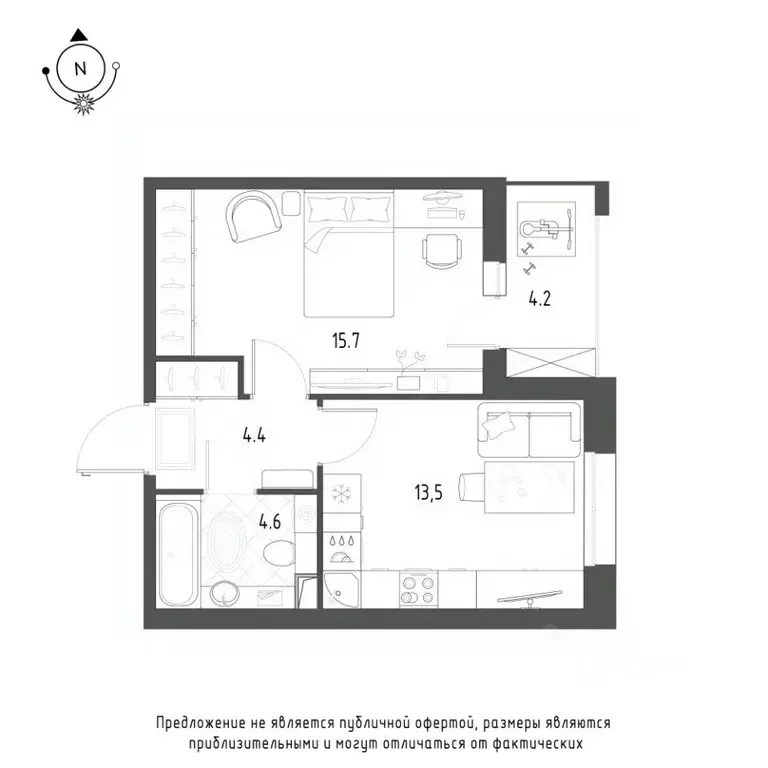 1-к кв. Омская область, Омск Зеленая река мкр, 7 (40.3 м) - Фото 0