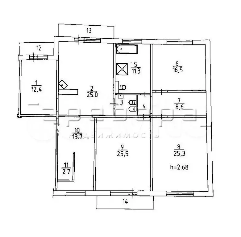 4-к. квартира, 145,5 м, 7/10 эт. - Фото 0