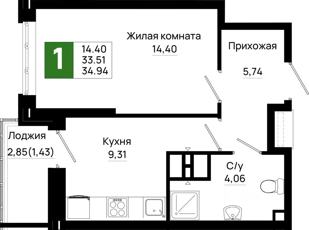 1-к кв. Ростовская область, Ростов-на-Дону Нефтекачка кв-л, Октябрь ... - Фото 0