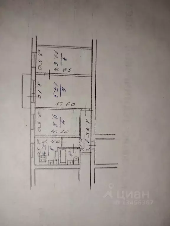 3-к кв. Коми, Сыктывкар ул. Оплеснина, 13 (56.1 м) - Фото 2
