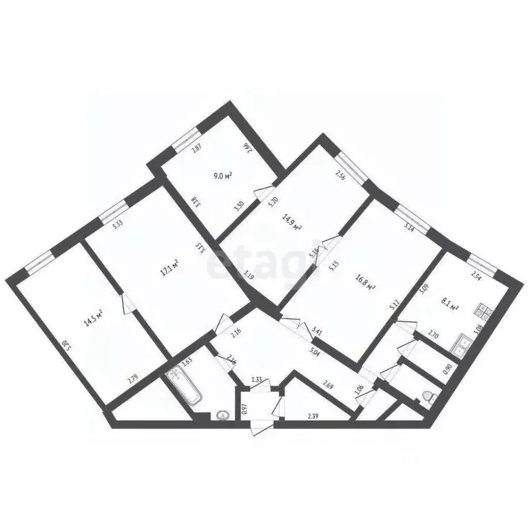 4-к кв. Красноярский край, Норильск Ленинский просп., 10 (102.7 м) - Фото 2