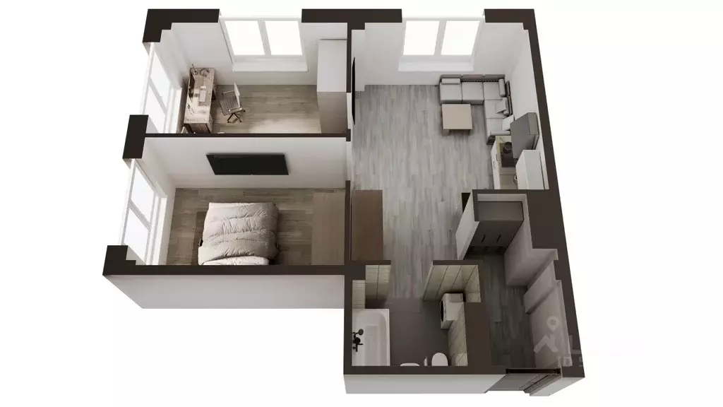 2-к кв. Сахалинская область, Анивский городской округ, с. Новотроицкое ... - Фото 1