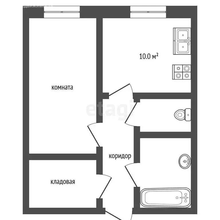 1-комнатная квартира: Камышлов, Северная улица, 66 (33.8 м) - Фото 1