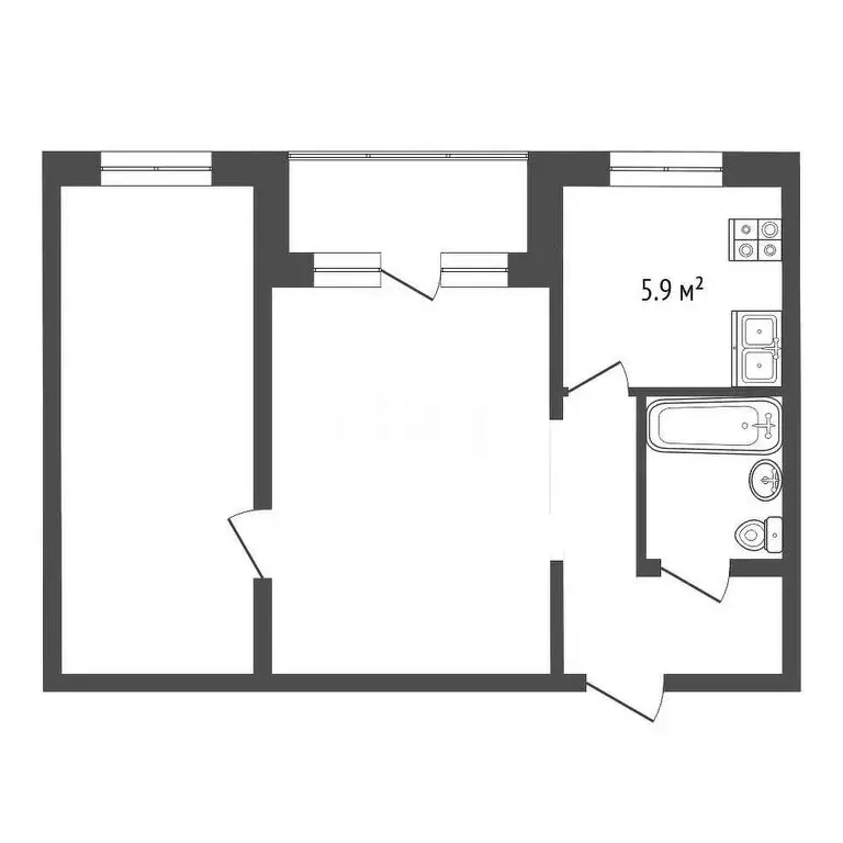 2-комнатная квартира: Раменское, Коммунистическая улица, 29 (46.9 м) - Фото 0