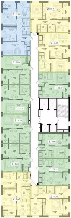 1-к кв. Тульская область, Тула Торховский проезд, 4 (33.49 м) - Фото 2