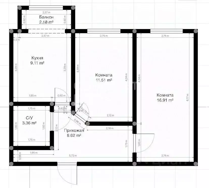 2-к кв. Кабардино-Балкария, Чегемский район, с. Шалушка ул. Каменская, ... - Фото 2