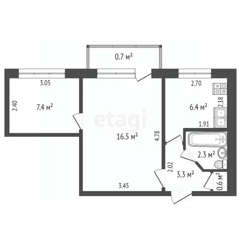 2-к кв. Мордовия, Саранск ул. Володарского, 92 (36.5 м) - Фото 2