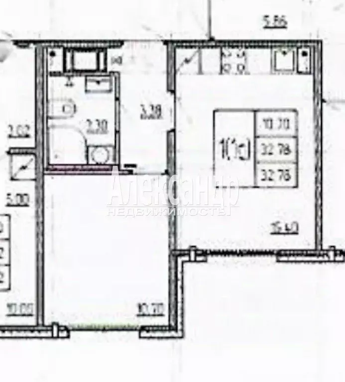 1-к кв. Санкт-Петербург ул. Пахомовская, 14к2 (32.8 м) - Фото 2