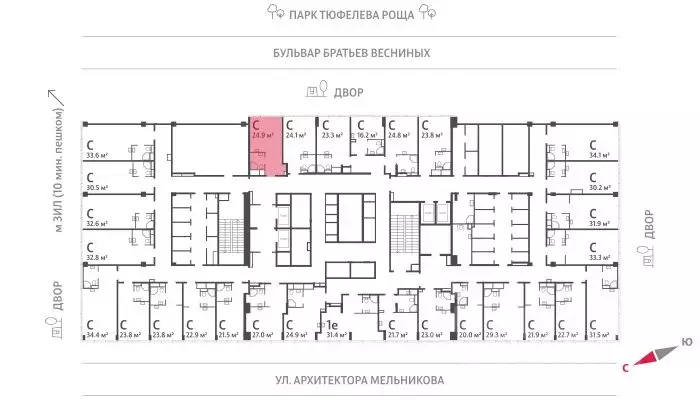 Помещение свободного назначения в Москва Зиларт жилой комплекс, ... - Фото 2