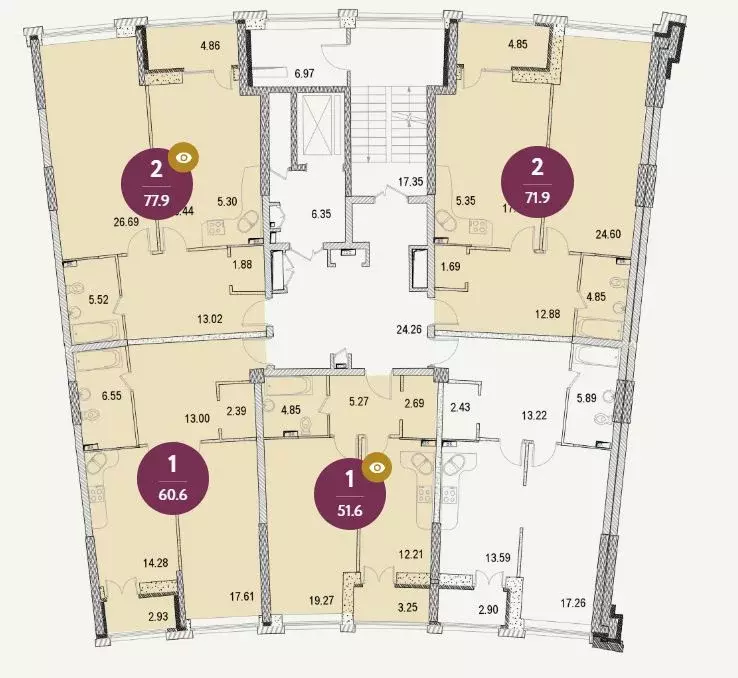 2-к кв. Москва ул. Маршала Рыбалко, 2к9 (73.88 м) - Фото 1