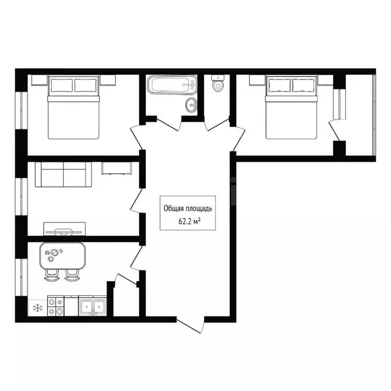 3-к кв. Новосибирская область, Бердск Первомайская ул., 11 (62.6 м) - Фото 2