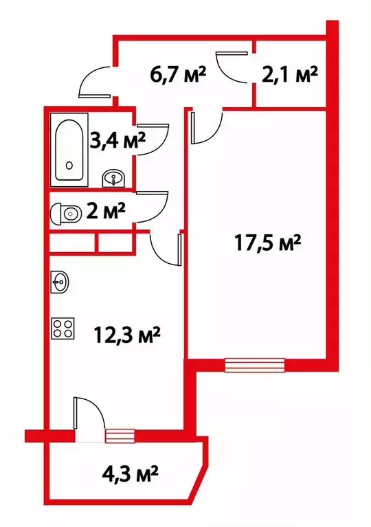 1-к кв. Санкт-Петербург Мебельная ул., 47к1 (44.0 м) - Фото 0