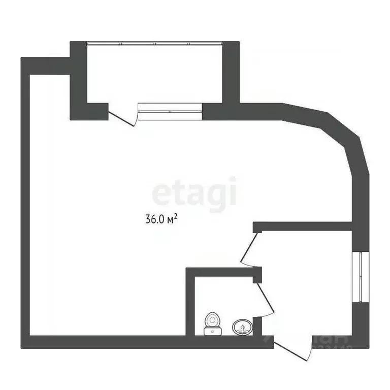 Офис в Тюменская область, Тюмень ул. Герцена, 86А (36 м) - Фото 2