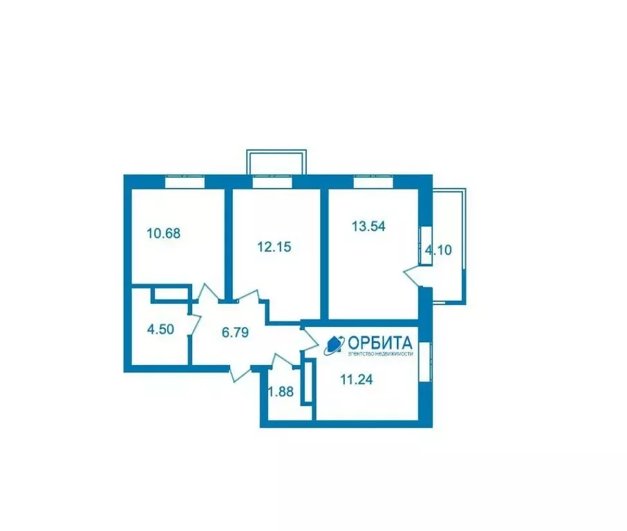 3-комнатная квартира: Тюмень, улица Фармана Салманова, 23 (62.8 м) - Фото 1