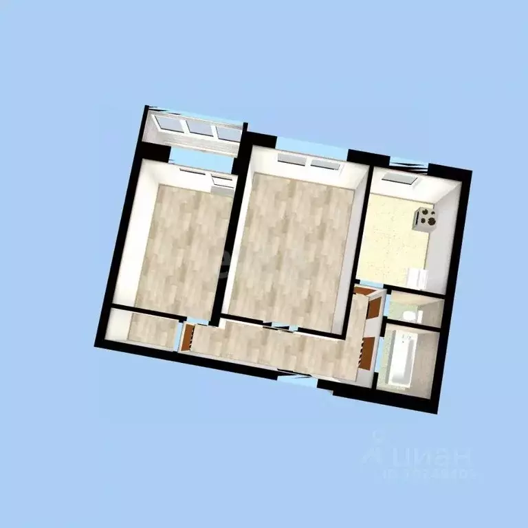 2-к кв. Башкортостан, Уфа ул. Летчиков, 4/2 (50.5 м) - Фото 1