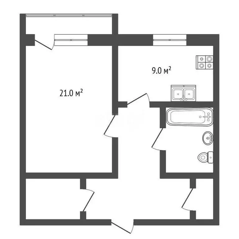 1-комнатная квартира: Ярославль, улица Труфанова, 21к4 (40.6 м) - Фото 0