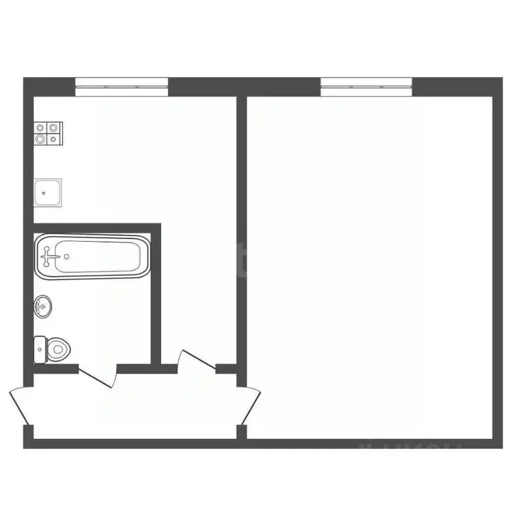 1-к кв. Тульская область, Болохово Киреевский район, ул. Соловцова, ... - Фото 2