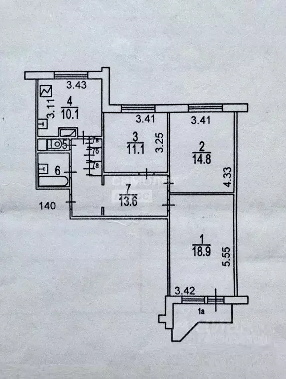 3-к кв. Москва ул. 800-летия Москвы, 32 (74.3 м) - Фото 2