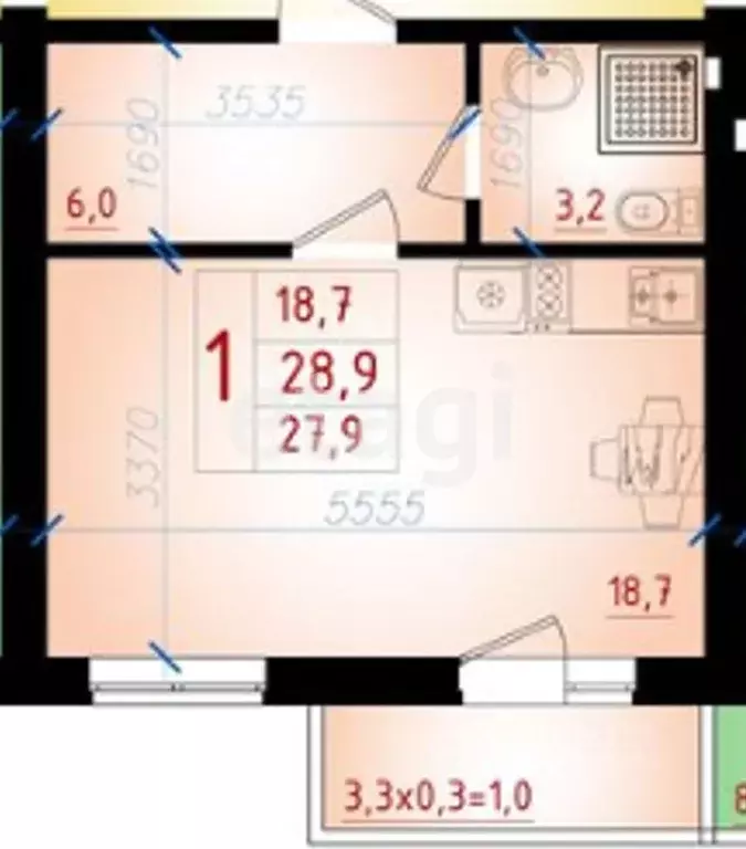 Студия Адыгея, Тахтамукайский район, Старобжегокайское с/пос, Новая ... - Фото 2