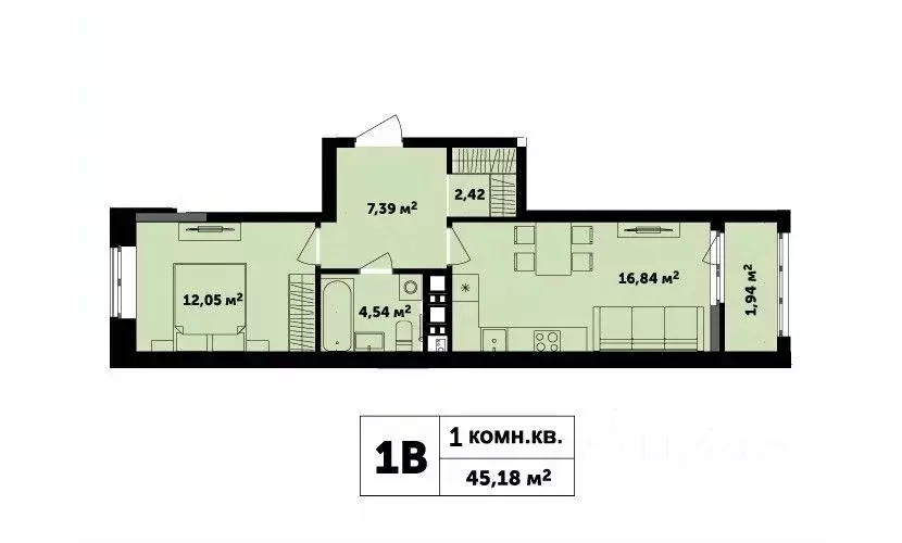 1-к кв. Удмуртия, Ижевск ул. Академика Павлова (45.18 м) - Фото 0