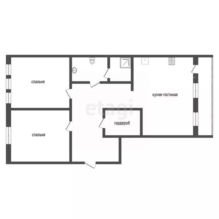 2-к кв. Тамбовская область, Тамбов ул. Пархоменко, 57 (78.8 м) - Фото 2