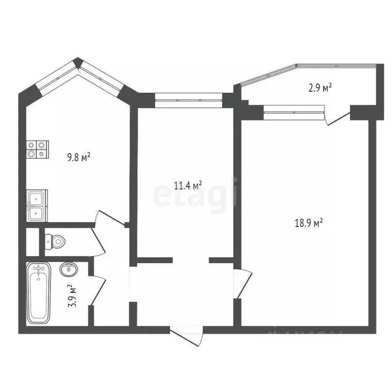 2-к кв. Москва ул. Ухтомского Ополчения, 5 (54.9 м) - Фото 1