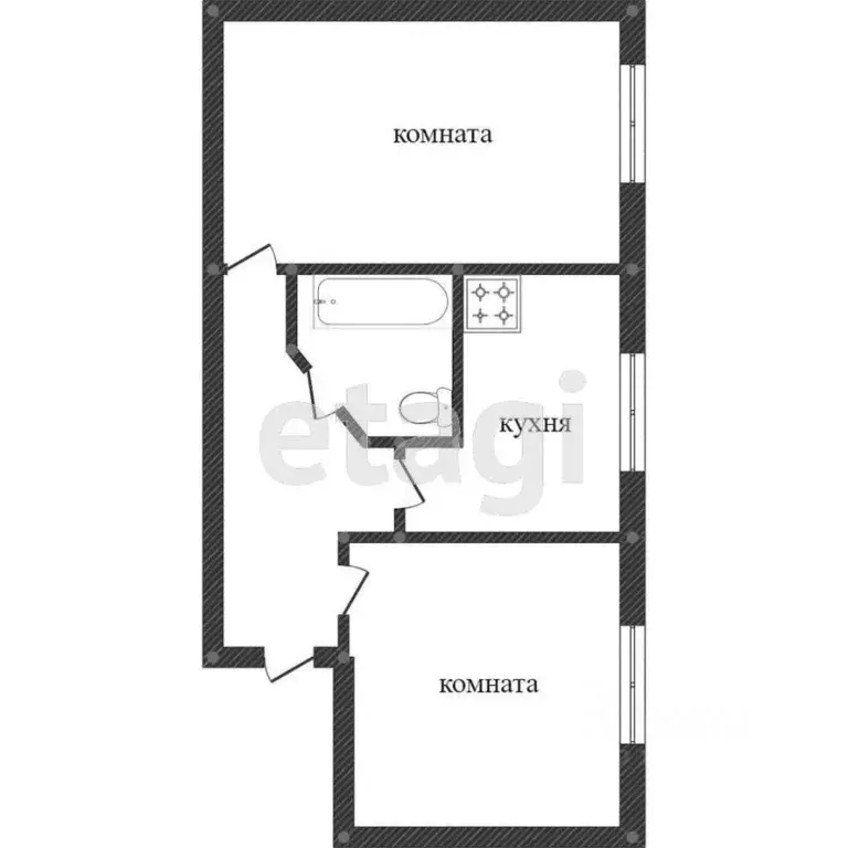 2-к кв. Ханты-Мансийский АО, Сургут ул. Григория Кукуевицкого, 8/1 ... - Фото 1