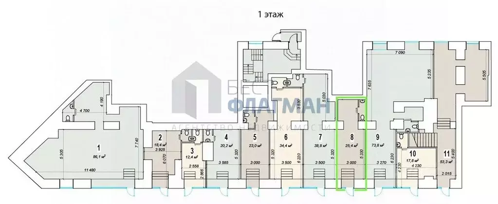Помещение свободного назначения в Москва Ленинский просп., 70/11 (25 ... - Фото 2
