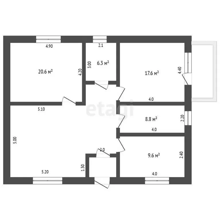 Дом в Ленинаван, улица Мясникяна (102.8 м) - Фото 1