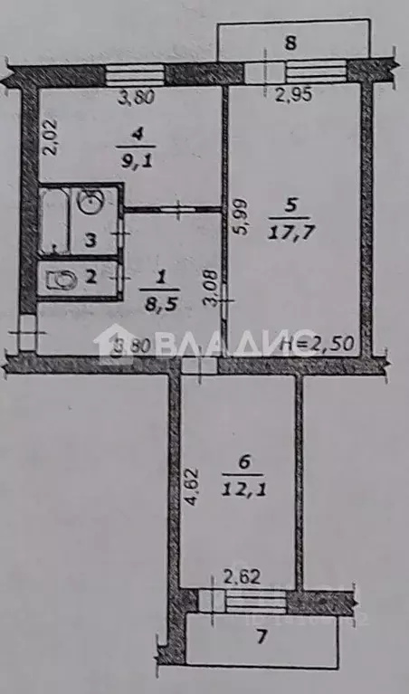 2-к кв. Белгородская область, Белгородский район, Разумное рп ул. ... - Фото 2