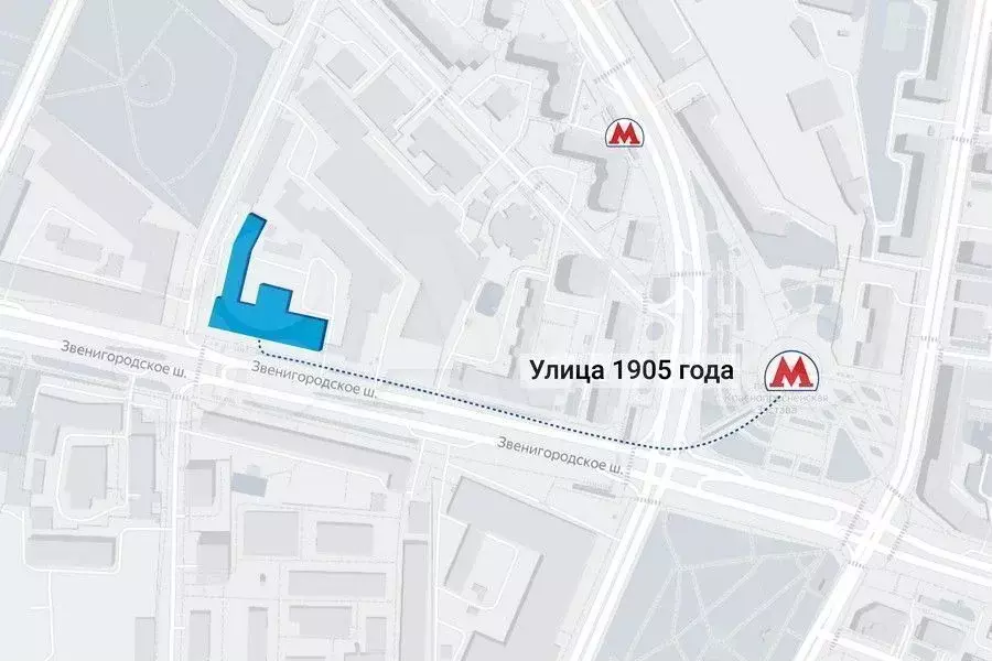 Офис 313.5 м у метро Улица 1905 года - Фото 1