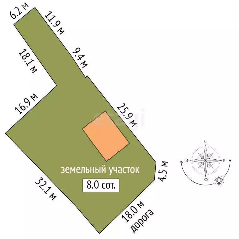 Дом в Ялуторовск, Красноармейская улица (41.3 м) - Фото 1