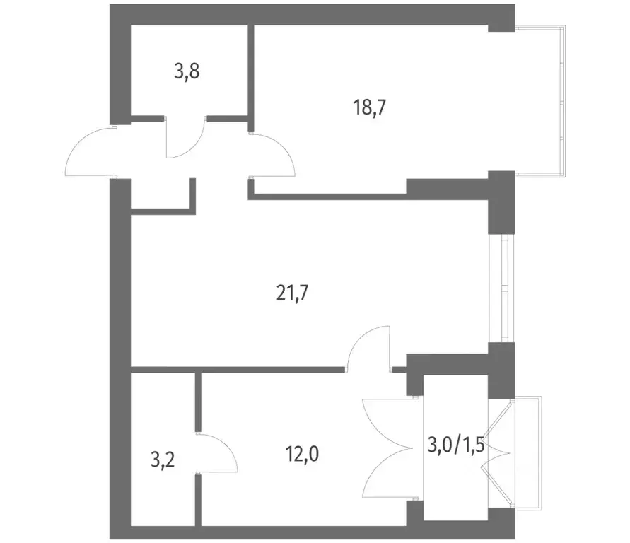 2-к кв. санкт-петербург ул. академика константинова, 1к1 (64.71 м) - Фото 0