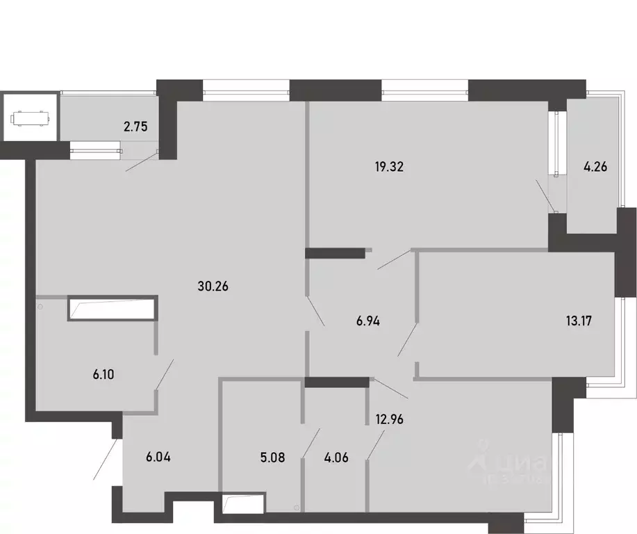 3-к кв. Тульская область, Тула ул. Фридриха Энгельса, 70А (110.94 м) - Фото 2
