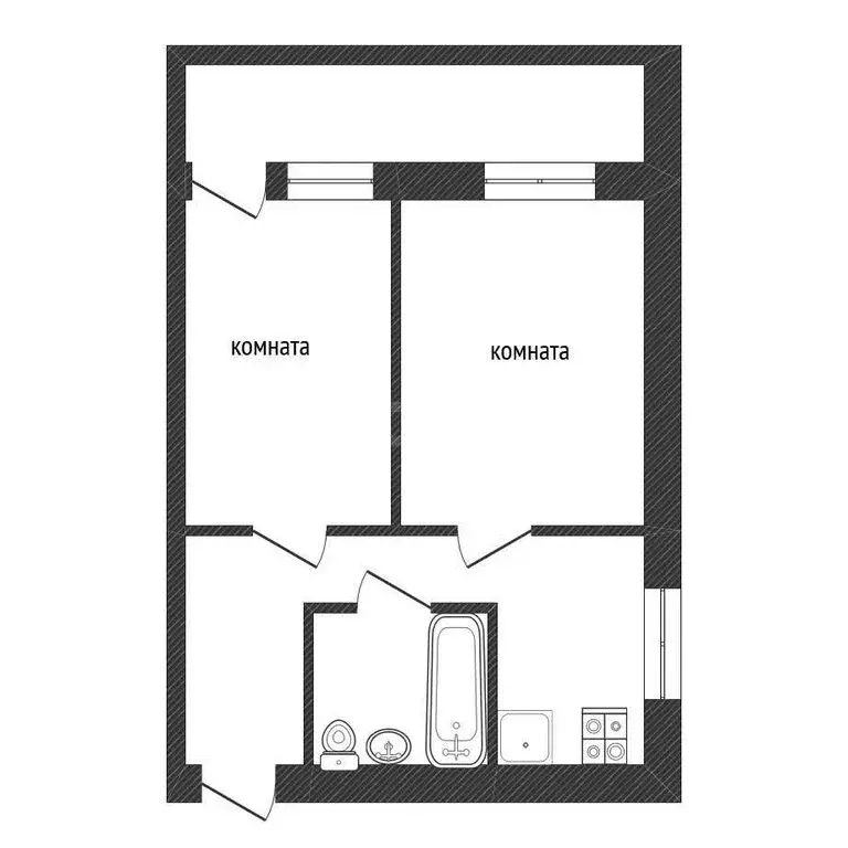 1-комнатная квартира: Кириши, улица Мира, 4 (35.3 м) - Фото 1