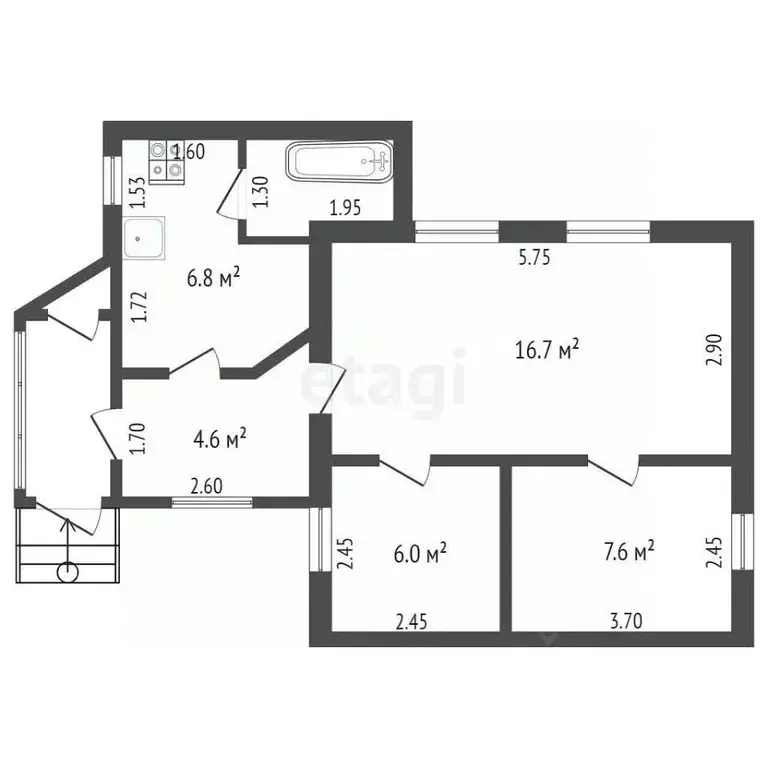 Дом в Воронежская область, Борисоглебск ул. Пешкова, 65 (48 м) - Фото 0