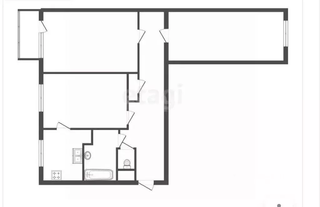2-к кв. Санкт-Петербург Белградская ул., 12 (70.0 м) - Фото 2