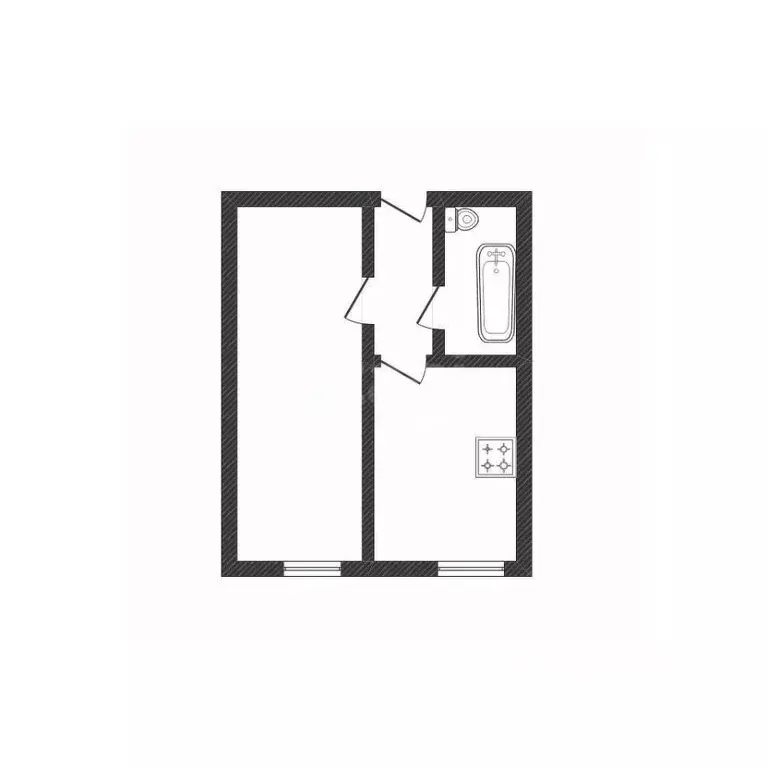 1-к кв. Белгородская область, Вейделевка рп ул. Мира, 67А (29.2 м) - Фото 2