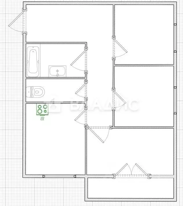 3-к кв. Пензенская область, Пенза ул. Яшиной, 8 (75.1 м) - Фото 2